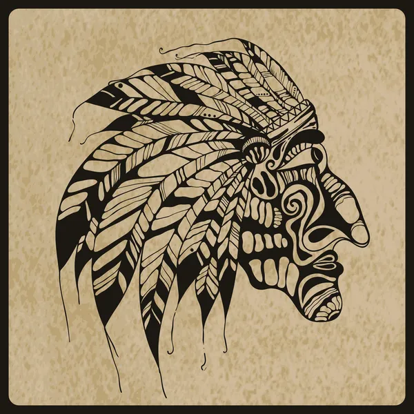 Native American indian chief — Stock vektor