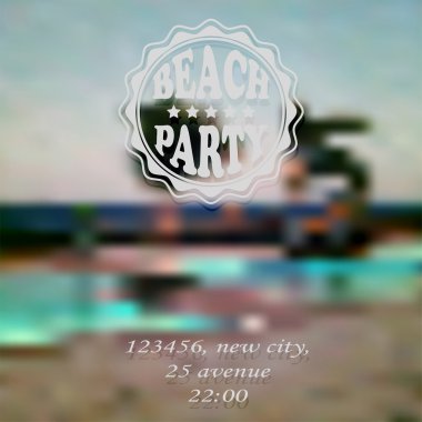 vektör beach Parti Davetiyesi