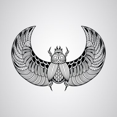 Bokböceği böceği, dövme stil