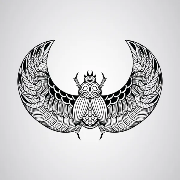 Escarabajo escarabajo, estilo tatuaje — Vector de stock