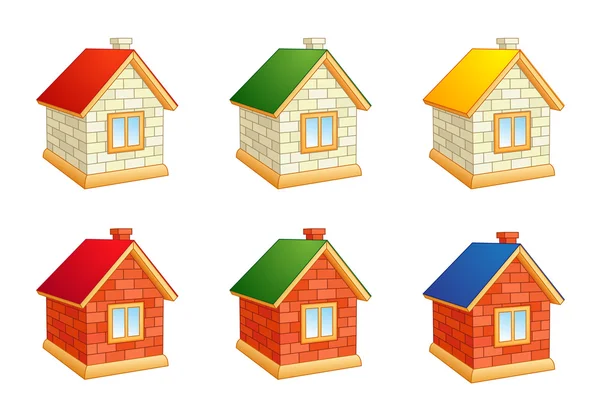 Brick houses — Stock Vector