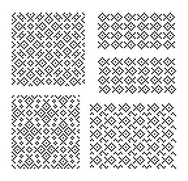 Balıklar: kesintisiz geometrik desenleri