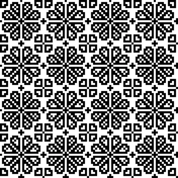 幾何学的な花のシームレスなパターン — ストックベクタ