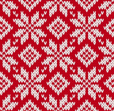 Nordic knitted seamless pattern