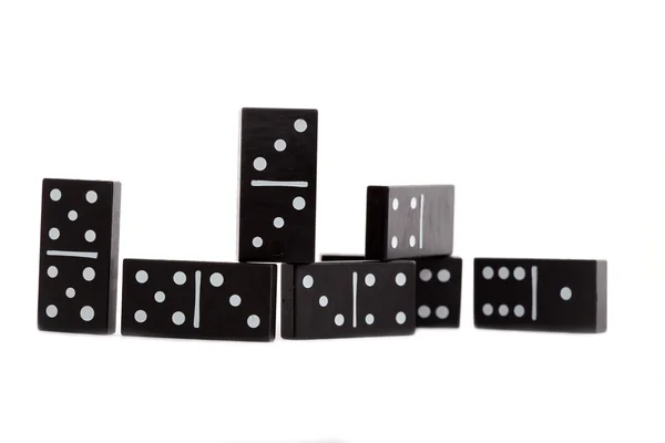 Чорний domino штук — стокове фото