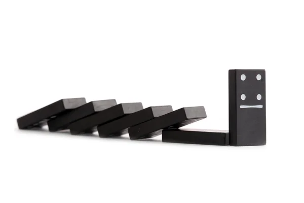 Pezzi domino nero — Foto Stock