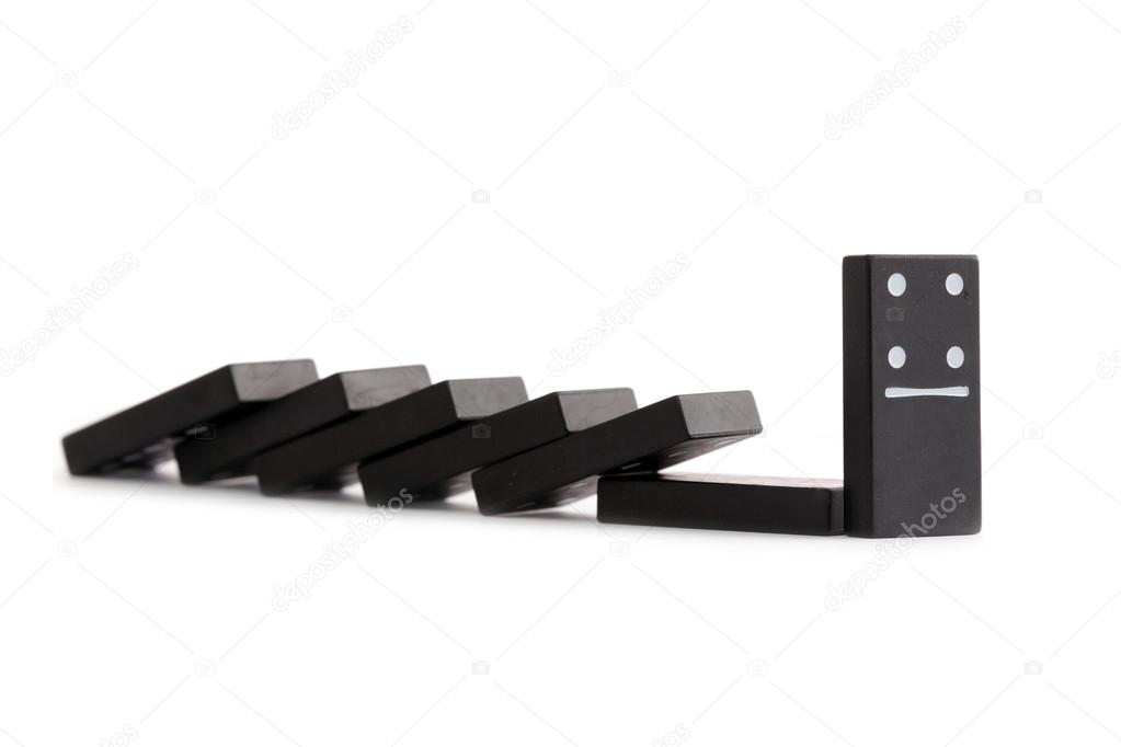 Black domino pieces
