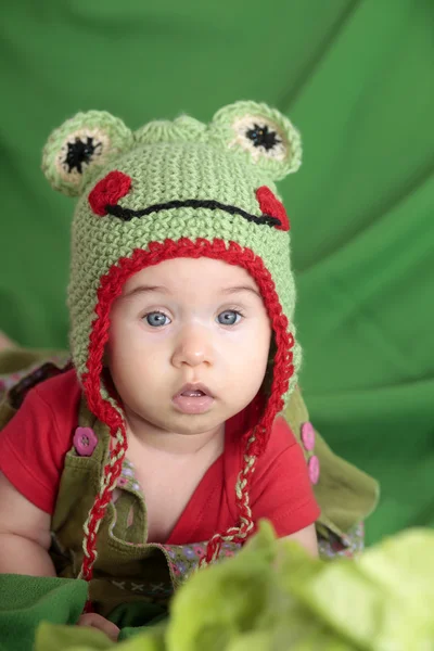 Baby in funny hat — Stock Photo, Image