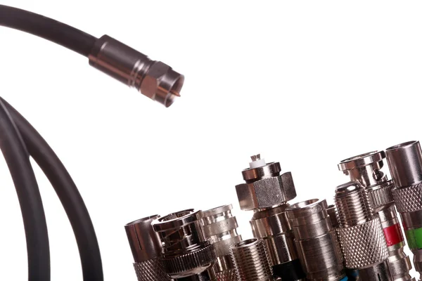 Connectors used for coax cables — Stock Photo, Image