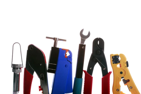 Werkzeuge für Koaxialkabel Stockfoto