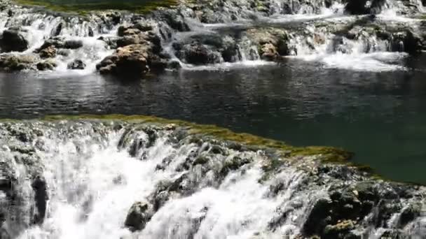 Agua dulce limpia en la naturaleza — Vídeo de stock