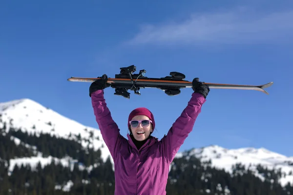 Winterski für Frauen — Stockfoto