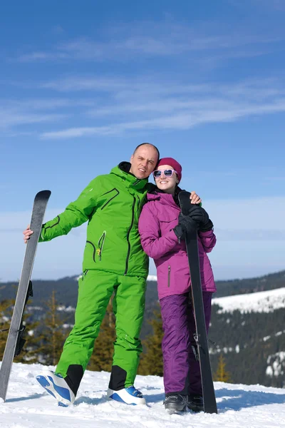 Para narciarski — Zdjęcie stockowe