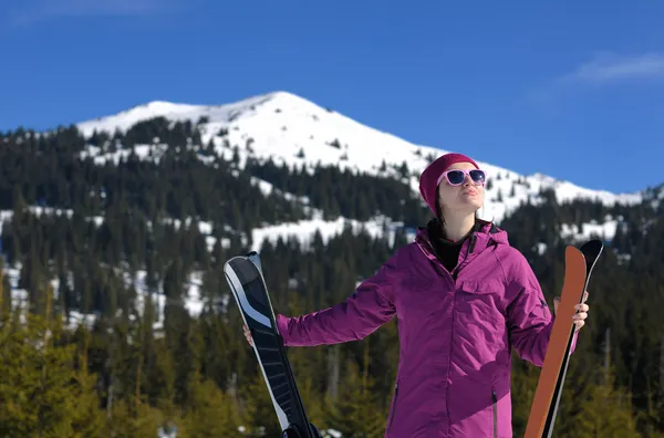 Winterski für Frauen — Stockfoto