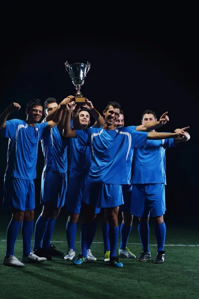 Giocatori di calcio che celebrano la vittoria — Foto Stock