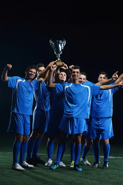 Giocatori di calcio che celebrano la vittoria — Foto Stock