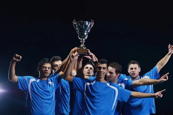 Giocatori di calcio che celebrano la vittoria — Foto Stock