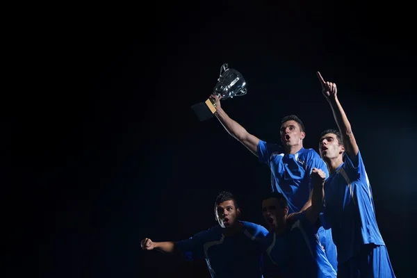 Jugadores de fútbol celebrando la victoria — Foto de Stock