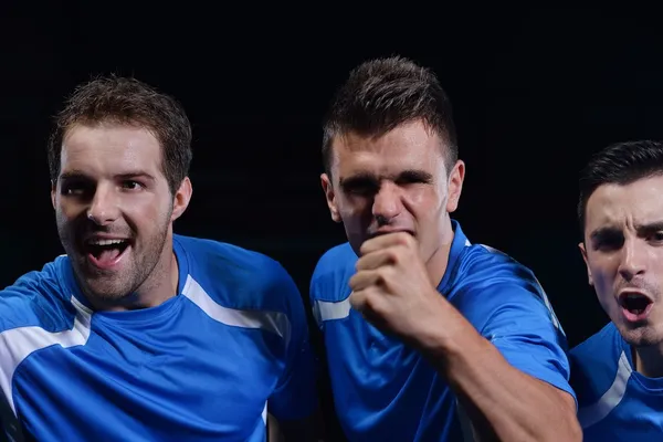 Soccer players celebrating victory — Stock Photo, Image