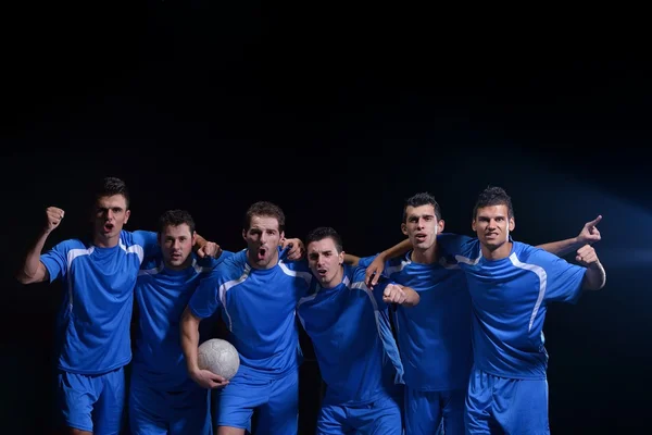 Jugadores de fútbol celebrando la victoria — Foto de Stock