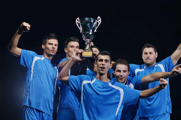 Joueurs de football célébrant la victoire — Photo