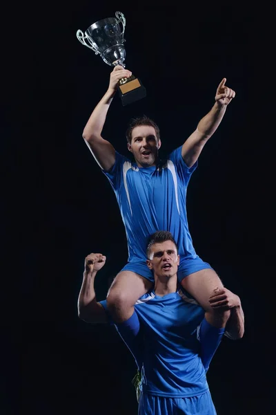 Jugadores de fútbol celebrando la victoria — Foto de Stock