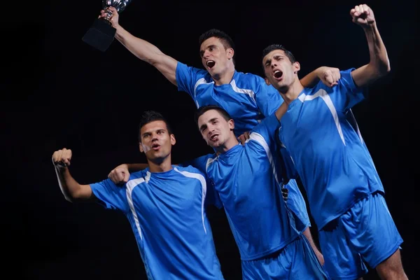 Giocatori di calcio che celebrano la vittoria — Foto Stock