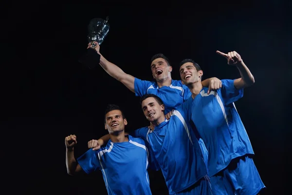 Jugadores de fútbol celebrando la victoria —  Fotos de Stock