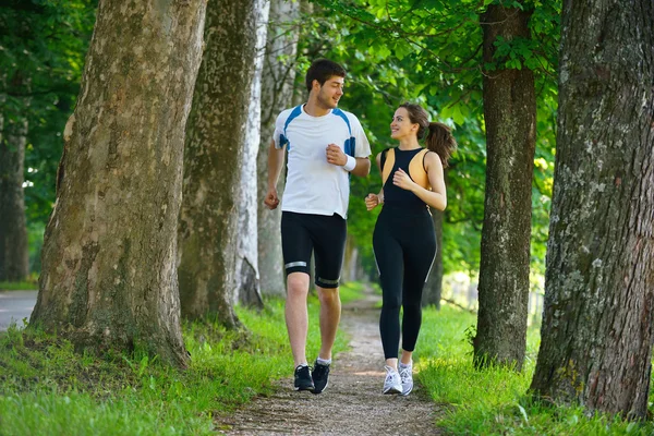 Çift jogging — Stok fotoğraf