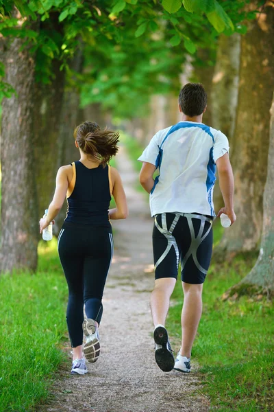 Çift jogging — Stok fotoğraf