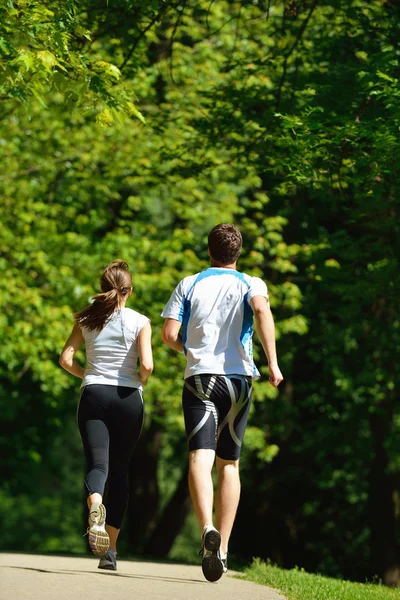 Çift jogging — Stok fotoğraf