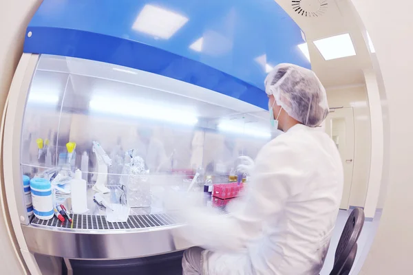 Cientistas que trabalham no laboratório — Fotografia de Stock