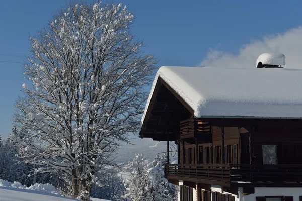 Montagna paesaggio invernale — Foto Stock