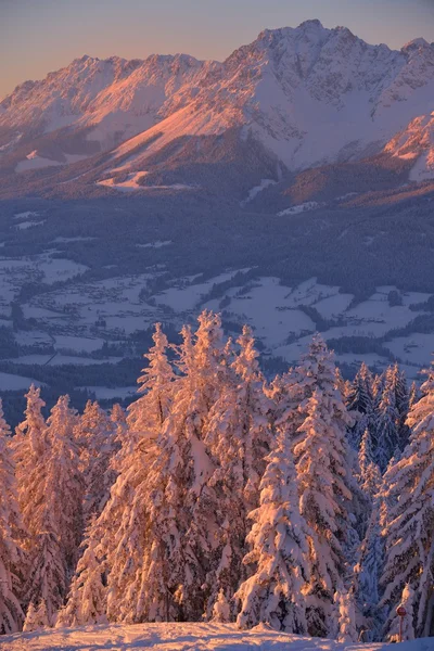 Dağı kış manzarası — Stok fotoğraf