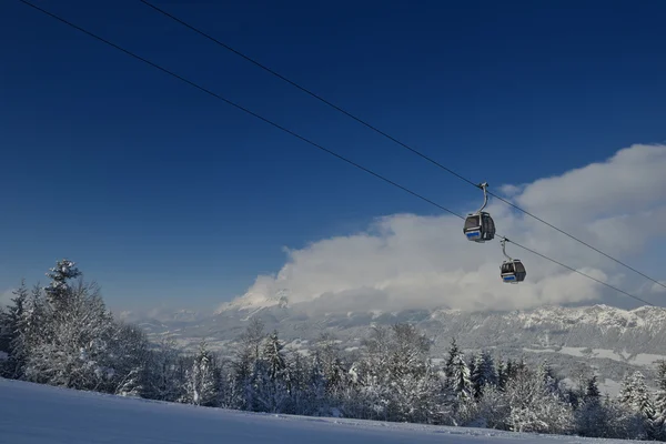 Ski lift gondola in Alps — Stock Photo, Image
