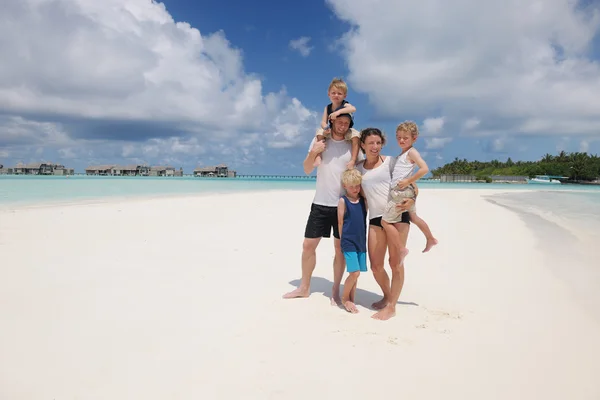 Happy family on vacation — Stock Photo, Image