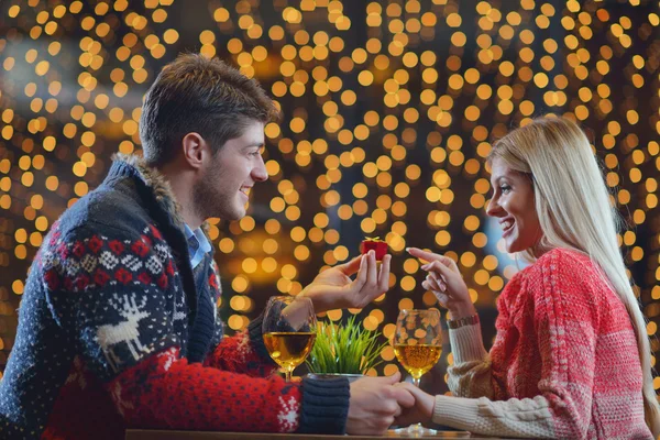 Cita romántica noche — Foto de Stock