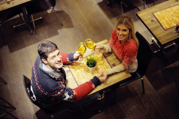 Cita romántica noche — Foto de Stock