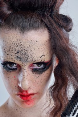 güzel kadın lüks makyaj