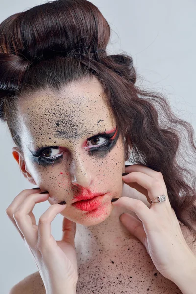 Mooie vrouw luxe make-up — Stockfoto