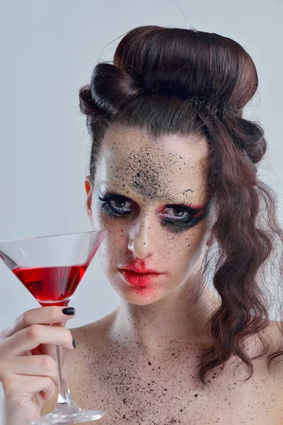 Krásná žena luxusní make-up — Stock fotografie