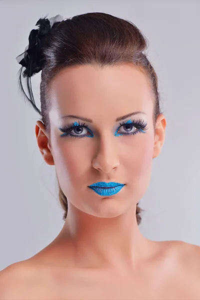 Krásná žena s luxusní make-up — Stock fotografie