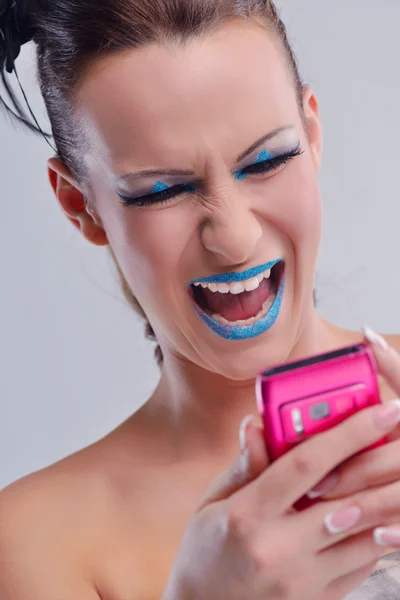 Hermosa mujer con maquillaje de lujo — Foto de Stock