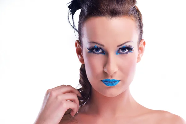 Krásná žena s luxusní make-up — Stock fotografie