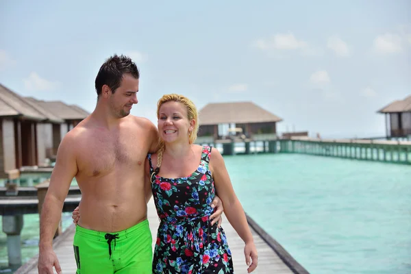 Happy young couple at summer vacation have fun and relax — Stock Photo, Image