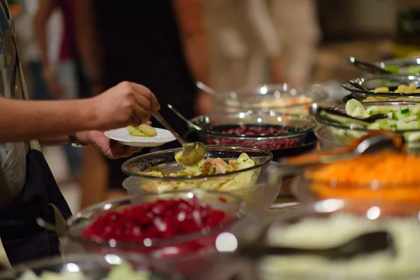 Ontbijtbuffet van voedsel — Stockfoto