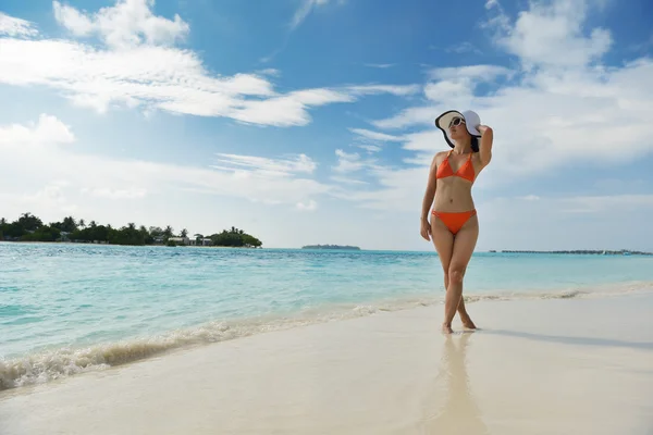 Piękny gril na plaży zabawy Zdjęcie Stockowe