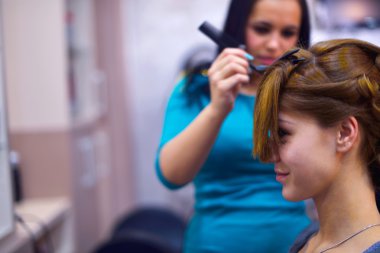 lüks makyaj ile güzel bir kadın