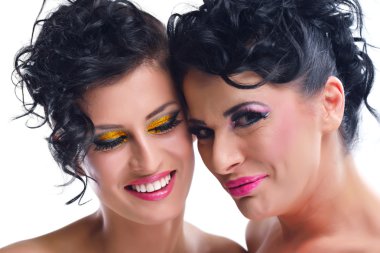 lüks makyaj ile güzel bir kadın