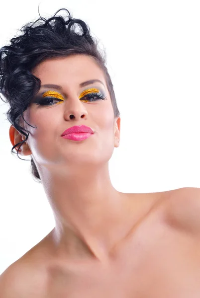 Beautiful Woman with Luxury Makeup Stock Image